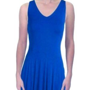 INC Handkerchief Hem Fit & Flare Dress Blue XL